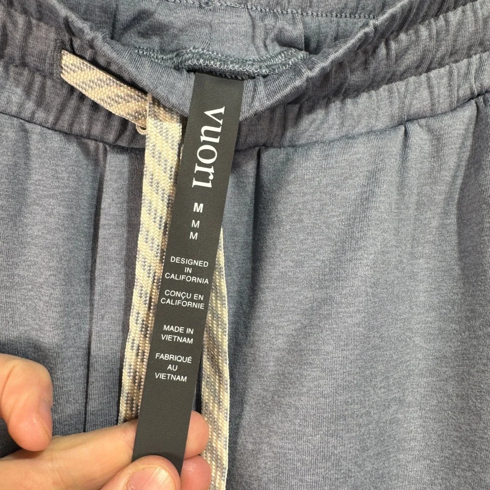 Vuori‎ Ponto Performance Joggers Mens Med Blue Grey Heathered Athleisure Causual